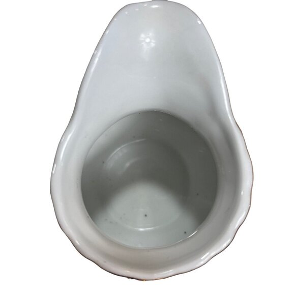 Vtg Italian Design Victorian Teapot Creamer Sugar Fine Porcelain Blue White Gold - Picture 11 of 12